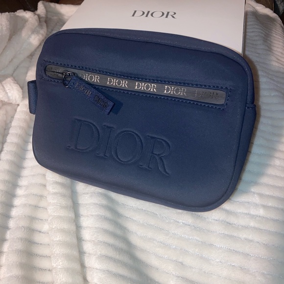 Dior Other - Dior Men's Deep Blue Toiletry Bag